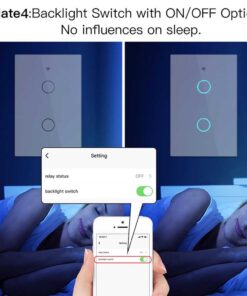 Interruttore Da Parete Touch 2 Tasti, WIFI 2.4G Matter, TUYA, Smart Life,Apple Home, Google Home, Alexa, SmartThings 10A, AC 90-250V, 50/60HZ, 120X72X38mm, IP20, Bianco