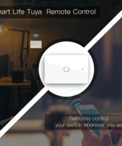 Interruttore Da Parete Touch 1 Tasto, WIFI 2.4G+BLE+RF 433MHz, Bluetooth BLE Mesh TUYA, Smart Life 10A, AC 90-250V, 50/60HZ, 120X72X38mm Per Scatola 503, IP20, Bianco, SH9551W