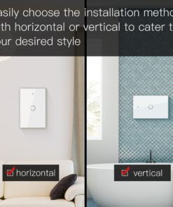 Interruttore Da Parete Touch 1 Tasto, WIFI 2.4G+BLE+RF 433MHz, Bluetooth BLE Mesh TUYA, Smart Life 10A, AC 90-250V, 50/60HZ, 120X72X38mm Per Scatola 503, IP20, Bianco, SH9551W