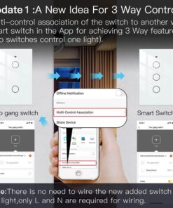 Interruttore Da Parete Touch 2 Tasti, WIFI 2.4G+BLE+RF 433MHz, Bluetooth BLE Mesh, TUYA, Smart Life, 10A, AC 90-250V, 50/60HZ, 120X72X38mm Per Scatola 503, IP20, Bianco, SH9552W