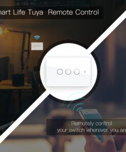 Interruttore Da Parete Touch 3 Tasti, WIFI 2.4G+BLE+RF 433MHz, Bluetooth BLE Mesh, TUYA, Smart Life, 10A, AC 90-250V, 50/60HZ, 120X72X38mm Per Scatola 503, IP20, Bianco, SH9553W