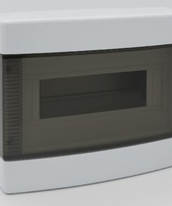 Centralino da parete 12 moduli, bianco IP40, 270x190x100 mm, RAL 9016, ideale per installazioni elettriche domestiche e industriali