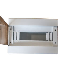 Centralino da parete 12 moduli, bianco IP40, 270x190x100 mm, RAL 9016, ideale per installazioni elettriche domestiche e industriali