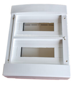 Centralino da parete senza portello 24 moduli, grigio RAL 7035, 250x340x95 mm, IP40, ideale per installazioni elettriche interne