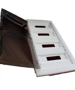 Centralino da incasso 72 moduli, bianco latte RAL 9016, 465x855x95 mm, IP40, ideale per installazioni elettriche interne