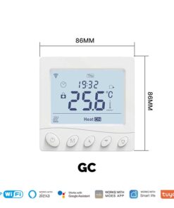 Alternative view of Termostato WIFI Con Bottone Protocollo WIFI 2.4G TUYA, Smart Life Quadrata Compatibile Con Scatola 502 Riscaldamento Caldaia a Gas Bianco 5A 95-240V IP20