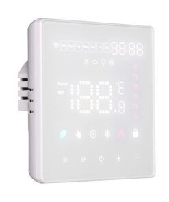 Termostato WIFI Touch Protocollo WIFI 2.4G TUYA, Smart Life Quadrata Compatibile Con Scatola 502 Riscaldamento Caldaia a Gas Riscaldamento Pavimento Con Acqua Bianco 3A 100-250V IP20