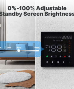 Termostato WIFI Touch Protocollo WIFI 2.4G TUYA, Smart Life Quadrata Compatibile Con Scatola 502 Riscaldamento Caldaia a Gas Riscaldamento Pavimento Con Acqua Nero 3A 100-250V IP20