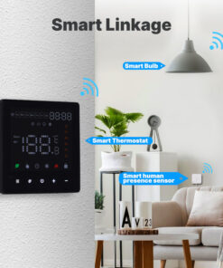 Termostato WIFI Touch Protocollo WIFI 2.4G TUYA, Smart Life Quadrata Compatibile Con Scatola 502 Riscaldamento Caldaia a Gas Riscaldamento Pavimento Con Acqua Nero 3A 100-250V IP20