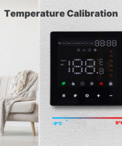 Termostato WIFI Touch Protocollo WIFI 2.4G TUYA, Smart Life Quadrata Compatibile Con Scatola 502 Riscaldamento Caldaia a Gas Riscaldamento Pavimento Con Acqua Nero 3A 100-250V IP20