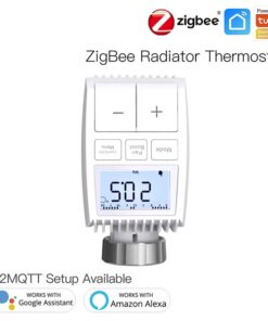 Alternative view of Termostato Valvola ZigBee Con Pile Protocollo ZigBee TUYA, Smart Life Cilindro Per Valvola Termosifone M30X1.5mm Grigio 3V IP20