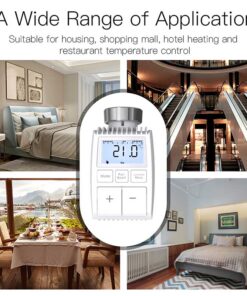 Termostato Valvola ZigBee Con Pile Protocollo ZigBee TUYA, Smart Life Cilindro Per Valvola Termosifone M30X1.5mm Grigio 3V IP20