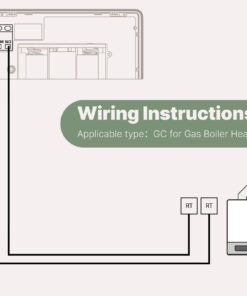 Termostato WIFI Con Batteria Nero, Per Caldaia a Gas Boiler, APP TUYA Smart Life, Quadrata Montaggio da Esterno Oppure Incasso Scatola 502