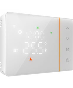 Termostato WIFI 503 Con Batteria, Per Caldaia a Gas Boiler, APP TUYA Smart Life, Quadrata Montaggio da Esterno Oppure Incasso Scatola 503 (Bianco)