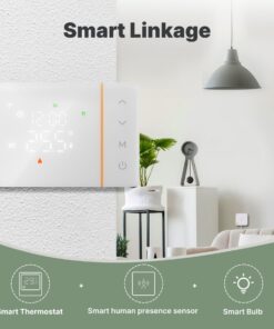 Alternative view of Termostato WIFI 503 Con Batteria, Per Caldaia a Gas Boiler, APP TUYA Smart Life, Quadrata Montaggio da Esterno Oppure Incasso Scatola 503 (Bianco)