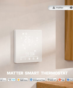 Termostato Matter WIFI 2.4G TUYA, Smart Life, Apple Google Home, Alexa, SmartThings Compatibile Con Scatola 502 Riscaldamento Pavimento Elettrico Bianco 16A 95-240V IP20