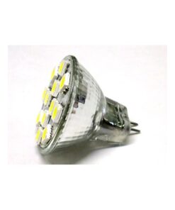 Lampada LED MR11 GU4 12 SMD 5050 2W Bianco Freddo 12V DC Per Lampadario