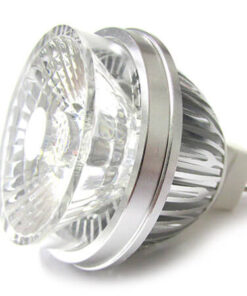 Lampada Faretto LED Dicroica MR16 GU5.3 COB 5W Bianco Freddo 12V Con Lente Fisheye