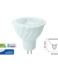 Lampada Led MR16 6,5W 12V 110 Gradi Bianco Caldo 3000K Con Chip Samsung SKU-21204