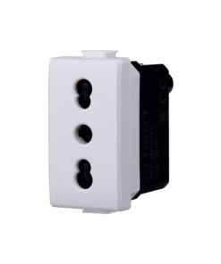 Presa Bipasso Bivalente 2P+T 10/16A Colore Bianco Compatibile Con Bticino Matix
