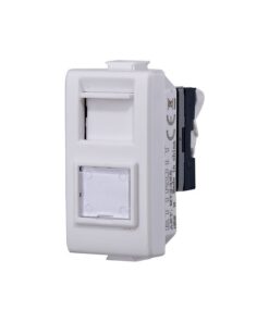 Connettore Rete Presa Dati RJ45 CAT6 Colore Bianco Compatibile Con Bticino Matix