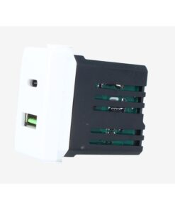 Modulo Presa Caricatore USB 2 Porte 3,1A USB-A + USB Type C Bianco Compatibile Con Bticino Matix