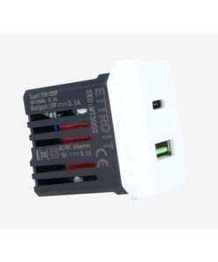 Modulo Presa Caricatore USB 2 Porte 3,1A USB-A + USB Type C Bianco Compatibile Con Bticino Matix