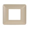 Placca Plastica Serie Solar 2P Colore Sabbia Compatibile Con Bticino Matix