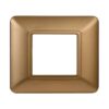 Placca Plastica Serie Solar 2P Colore Oro Compatibile Con Bticino Matix