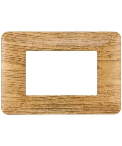 Placca Plastica Serie Solar 3P Colore Legno Scuro Compatibile Con Bticino Matix