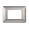 Placca Plastica Serie Solar 3P Colore Silver Compatibile Con Bticino Matix