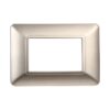 Placca Plastica Serie Solar 3P Colore Titanio Compatibile Con Bticino Matix