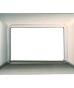 Placca Plastica Serie Solar 3P Colore Titanio Compatibile Con Bticino Matix