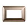 Placca Plastica Serie Solar 3P Colore Bronzo Compatibile Con Bticino Matix
