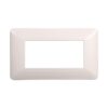 Placca Plastica Serie Solar 4P Colore Bianco Compatibile Con Bticino Matix