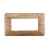 Placca Plastica Serie Solar 4P Colore Legno Chiaro Compatibile Con Bticino Matix