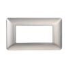 Placca Plastica Serie Solar 4P Colore Silver Compatibile Con Bticino Matix