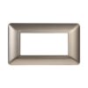 Placca Plastica Serie Solar 4P Colore Titanio Compatibile Con Bticino Matix