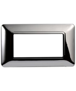 Placca Plastica Serie Solar 4P Colore Cromato Lucido Compatibile Con Bticino Matix