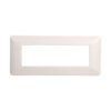 Placca Plastica Serie Solar 6P Colore Bianco Compatibile Con Bticino Matix