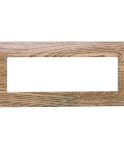 Placca Plastica Serie Solar 6P Colore Legno Chiaro Compatibile Con Bticino Matix