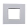 Placca In Vetro Serie Solar 2P Colore Bianco Compatibile Con Bticino Matix