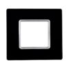 Placca In Vetro Serie Solar 2P Colore Nero Compatibile Con Bticino Matix