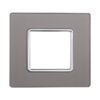 Placca In Vetro Serie Solar 2P Colore Silver Compatibile Con Bticino Matix