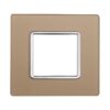 Placca In Vetro Serie Solar 2P Colore Oro Compatibile Con Bticino Matix