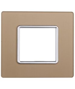 Placca In Vetro Serie Solar 2P Colore Oro Compatibile Con Bticino Matix