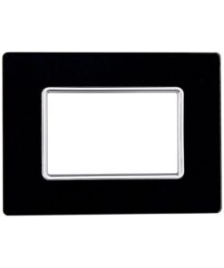 Placca In Vetro Serie Solar 3P Colore Nero Compatibile Con Bticino Matix