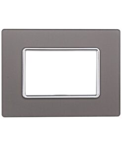 Placca In Vetro Serie Solar 3P Colore Silver Compatibile Con Bticino Matix