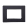 Placca In Vetro Serie Solar 3P Colore Acciaio Scuro Compatibile Con Bticino Matix