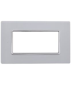 Placca In Vetro Serie Solar 4P Colore Bianco Compatibile Con Bticino Matix
